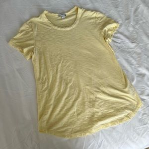 James Perse Light Yellow Short Sleeve T-Shirt EUC